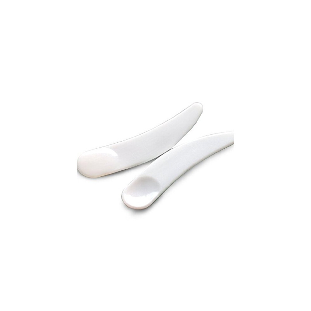 Cream 100 Pcs Mini Disposable Cosmetic Spatulas Curved Plastic Makeup Scoop For Face And Masks