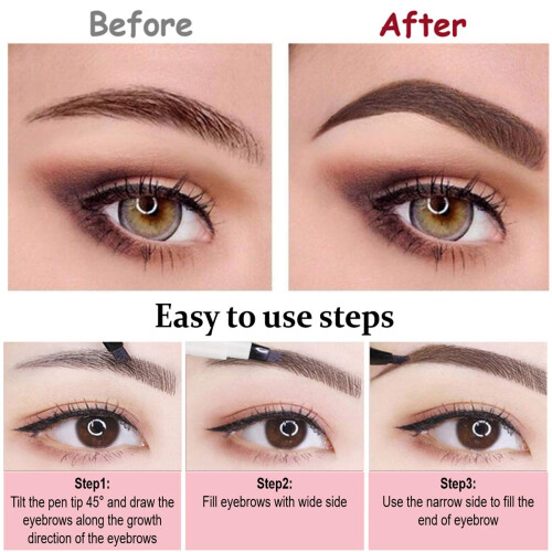 Brown Waterproof Microblading Eyebrow Pencil with FourPoint Tip for Natural LongLasting Brows 2
