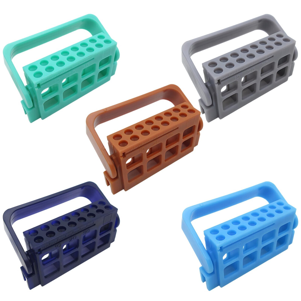 Reusable Multicolor Dental File Holder 16 Hole Endodontic Instrument Tray for Secure Storage