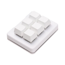 Programmable 6-Key Mechanical Macro Keyboard 180mAh, Black/White