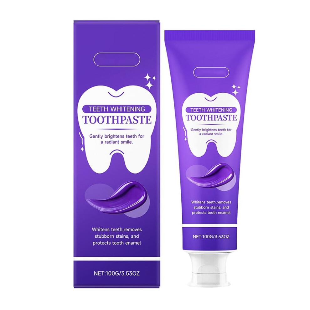 Purple Toothpaste for Bad Breath and Gentle Gum Care, Travel Size Whitening Toothpaste 3pcs
