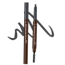 Dark Gray Waterproof Eyebrow Pencil with Brush, LongLasting AntiSmudge 3D Natural Brow Shape