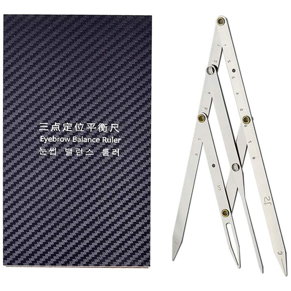 Golden Eyebrow Caliper For Microblading Ratio Ruler Stainless Steel Precision Measuring Tool