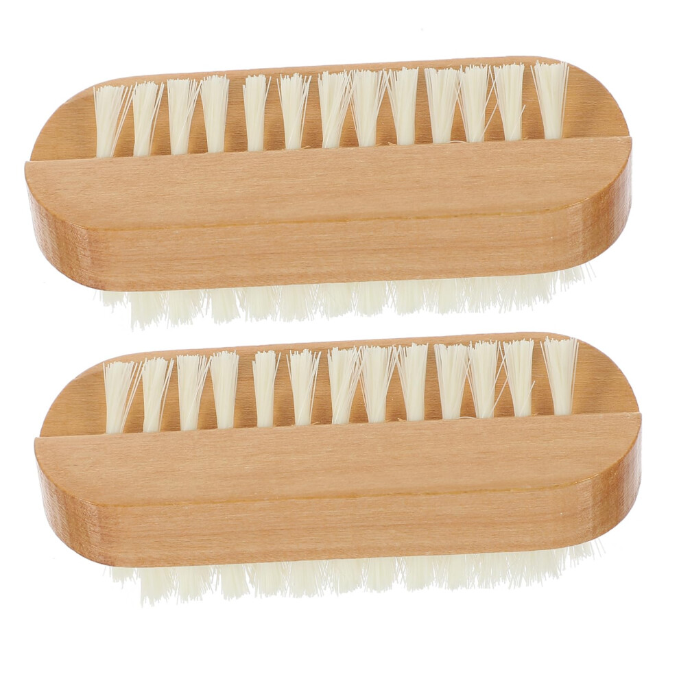 2pcs Nail Cleaning Brush with Ergonomic Grip, DualSided Angled Bristles for Fingernail Care