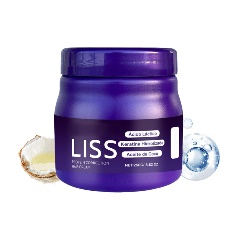 Cream Professional Keratin Hair Straightening For Frizz, Longlasting Smooth And Shiny Hair