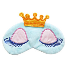 Cute Princess Crown Sleeping Eye Mask  Plush Light Blocking Travel Blindfold for Kids and Adults
