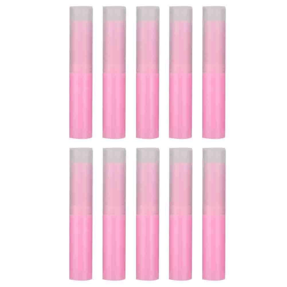 Pink Empty Lipstick Tubes 10Pcs 12.1Mm Pearlized Diy Lip Balm Containers For Reusable Makeup