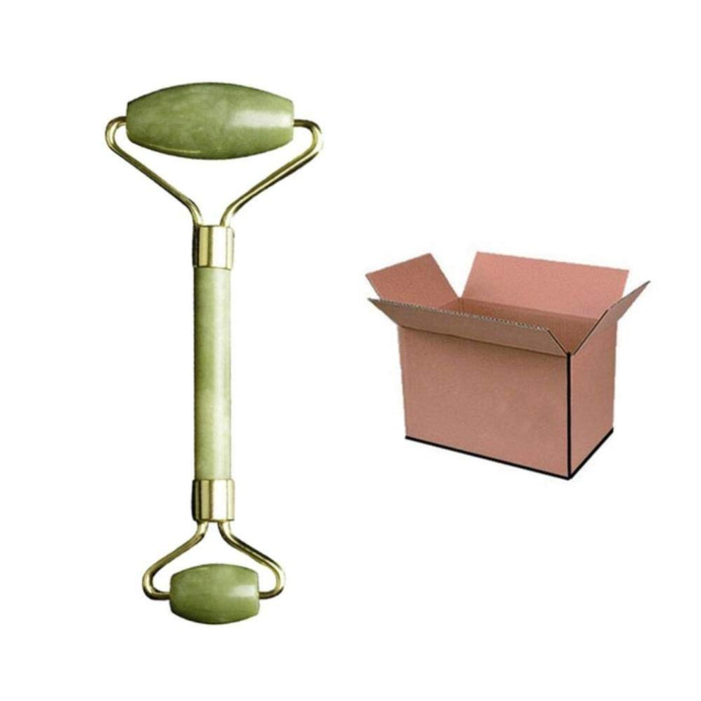 Jade Roller and Gua Sha Set Natural Jade Facial Massage for Wrinkle Removal and Puffiness Reduction