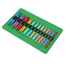 26 piezas, juego de agujas circulares para tejer plateadas de 10 cm 3.0-10mm