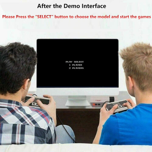 Retro Game Console with 620 Builtin Games and Two Classic Controllers Plug and Play System 1