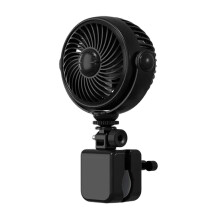 Car Cooling Fan Rechargeable Clip On with Dual USB, Foldable Design for Car Golf Cart Stroller