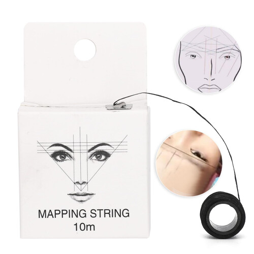 PreInked Eyebrow Mapping String 10m Black Thread for Microblading and Permanent Makeup 2