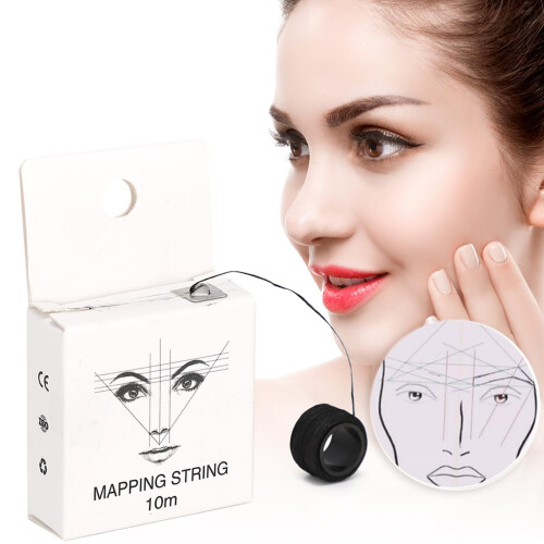 PreInked Eyebrow Mapping String 10m Black Thread for Microblading and Permanent Makeup 1