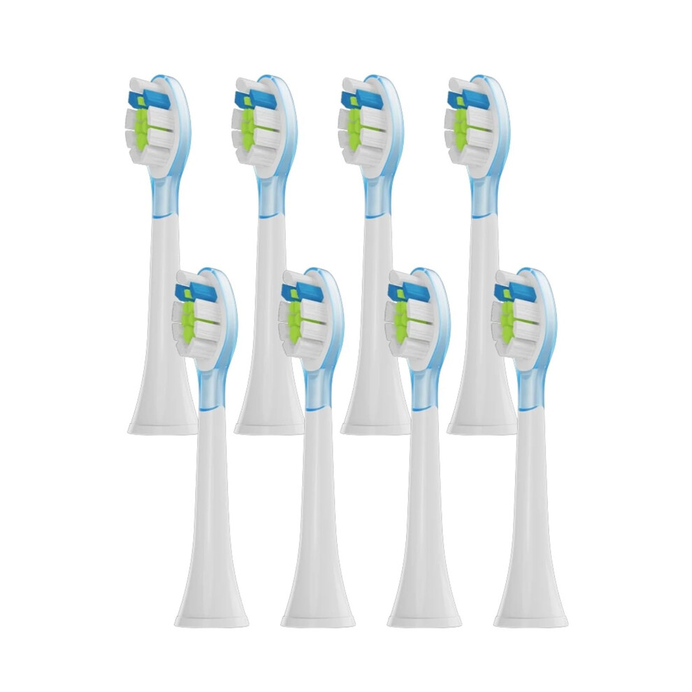 Green 8 Pack Replacement Brush Heads For Philips Sonicare Hx6064 Hx6930 Hx6730 Soft Bristles