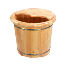 Wooden Foot Spa Barrel with LeakResistant and Heat Retention Design for Relaxing Foot Bath