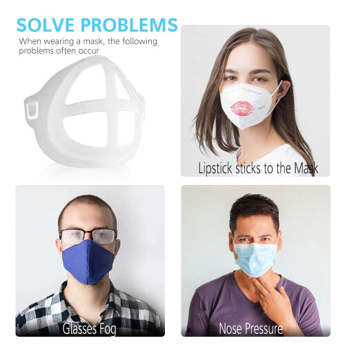 Face Mask Bracket 5pcs Silicone Support Frame for Comfortable Breathing and Makeup Protection 2