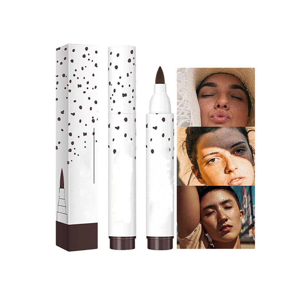 Dark/Brown Freckle Pen Waterproof Natural Finish Long Lasting Fake Freckle Makeup 2 Colors 2.5Ml