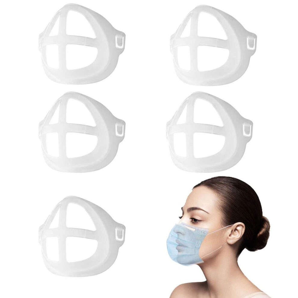 Face Mask Bracket 5pcs Silicone Support Frame for Comfortable Breathing and Makeup Protection