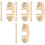4Pcs Replaceable Watch Bands Metal Wristwatch Straps 3