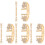 4Pcs Replaceable Watch Bands Metal Wristwatch Straps 2