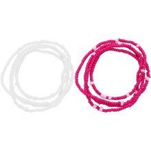 2Stk Bead Waist Chain Schmuck Rosy Für Party Strand