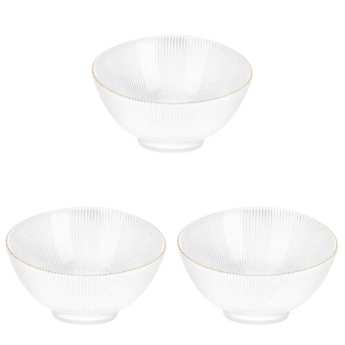3Stk Schüssel Transparent Für Gemüse Dessert Und 1