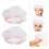 4Pièces Bonnets Imperméables Blancs Pour Douche Et 7