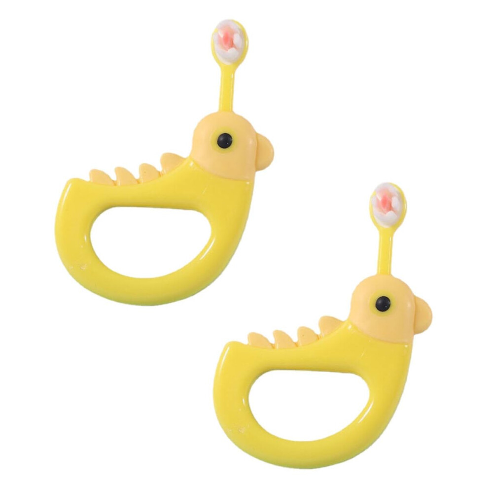 Yellow Kids Toothbrush 2 Pack With Ultrasoft Bristles And Ergonomic Grip For Gentle Oral Care In