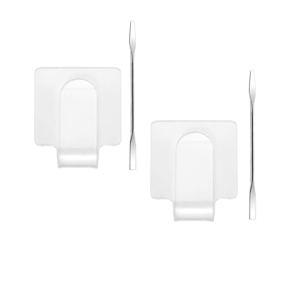 Makeup Mixing Palette with Spatula Set Acrylic Hand Palette for Hygienic Makeup and Nail Art
