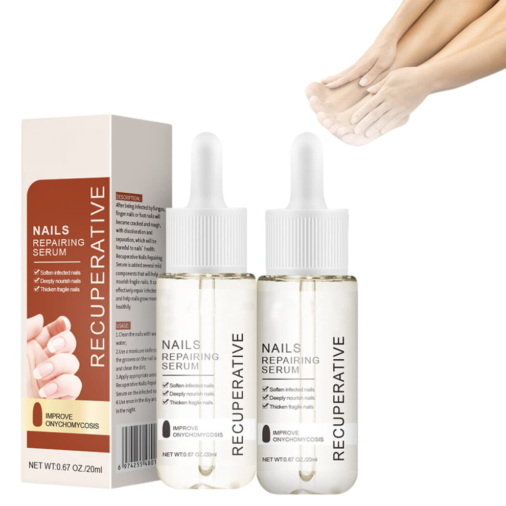 7 Days Nail Growth and Strengthening Serum,  Essence for Damaged Nails, 2 Pack