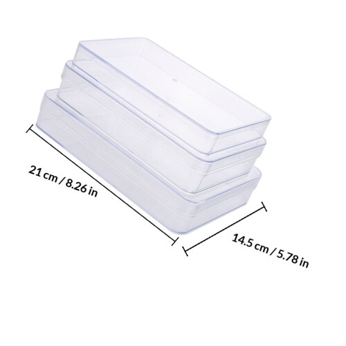 3Pièces Boîte Transparente Stockage Snacks Goûter 1