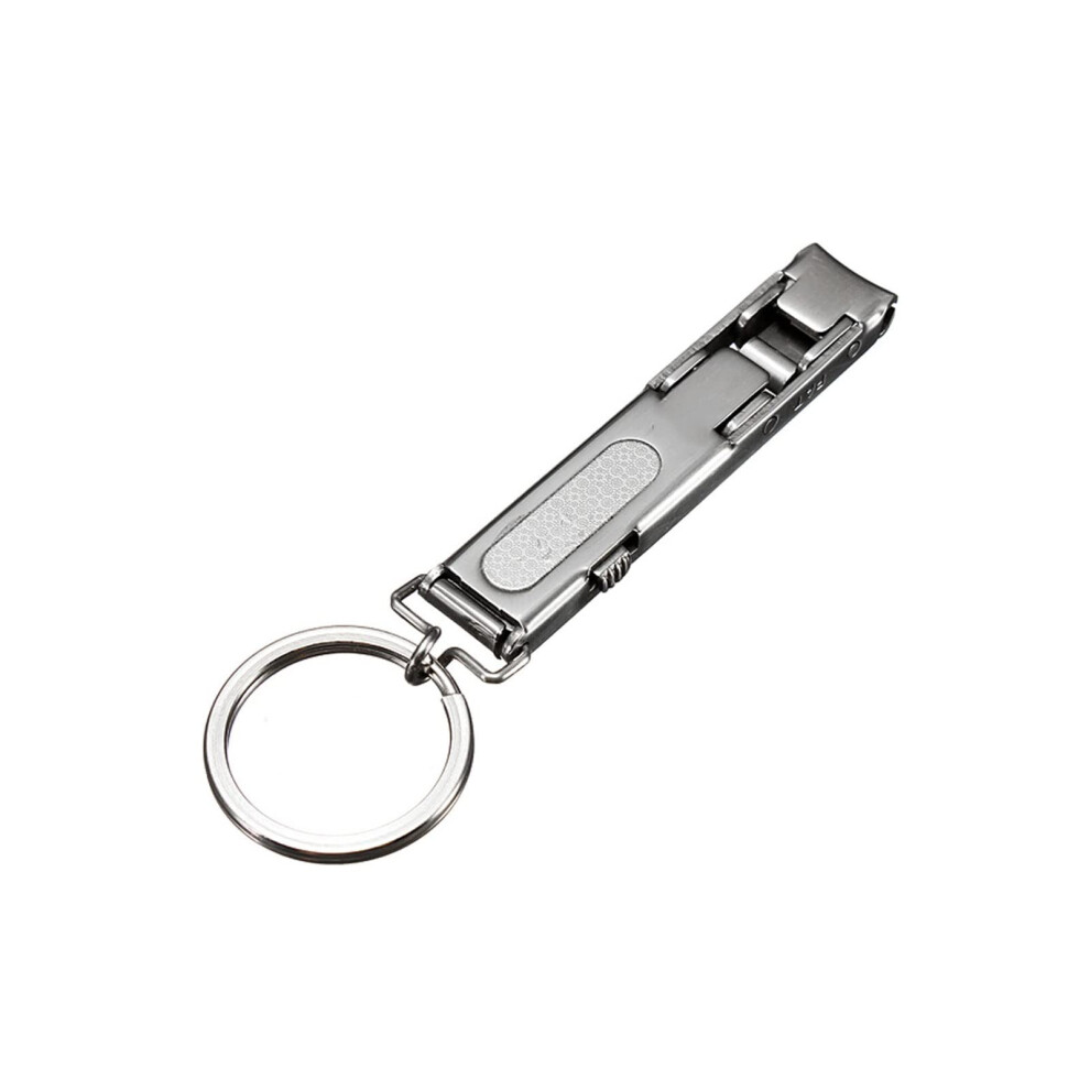 Stainless Steel Nail Clipper with Precision Cutting Blades, Ultrathin Keychain Manicure Trimmer