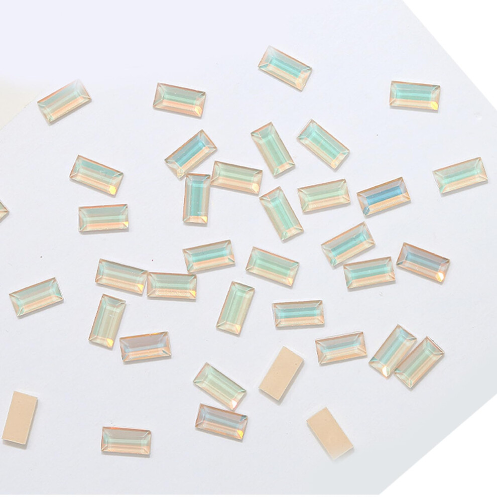 Rectangular and Butterfly Nail Art Rhinestones Glass Gems Flatback Jewels for DIY Manicure