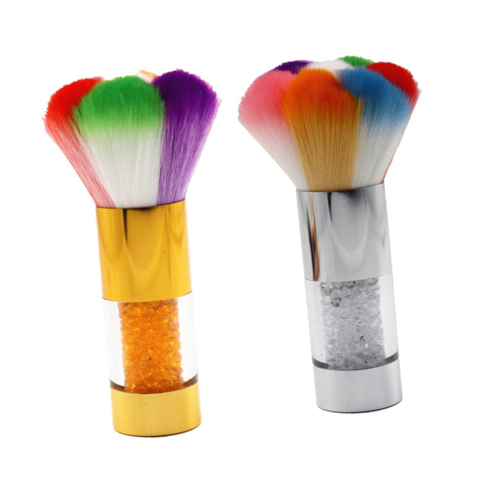 Nail Dust Brush and Makeup Brush Set with Soft Nylon Bristles for Acrylic Nail Art Cleaning