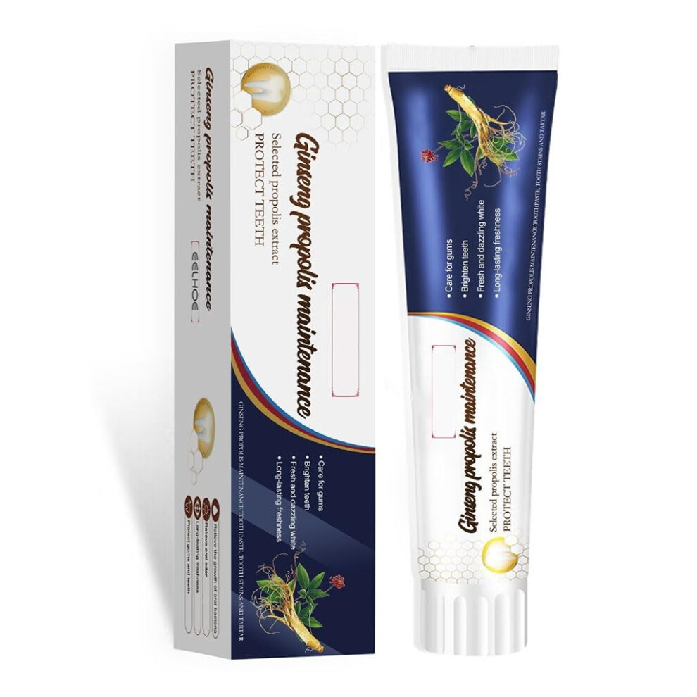 Ginseng Propolis Whitening Toothpaste for Plaque and Stain Removal, Gum Care and Fresh Breath (5pcs)