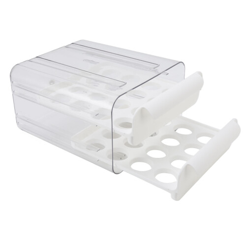 Double Layer Transparent Egg Drawer for Refrigerator