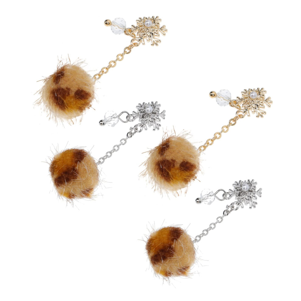 4pcs Plush Nail Charms for Stylish Textured Manicure, Fluffy Nail Art Decorations Accessories