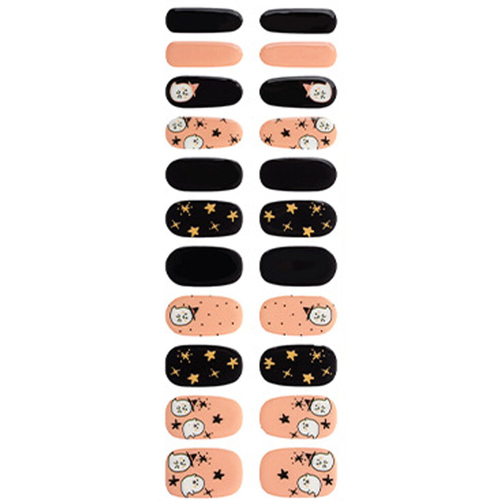 Halloween Nail Wraps Semi Cured Gel Strips SalonStyle Finish Easy Apply Halloween Designs
