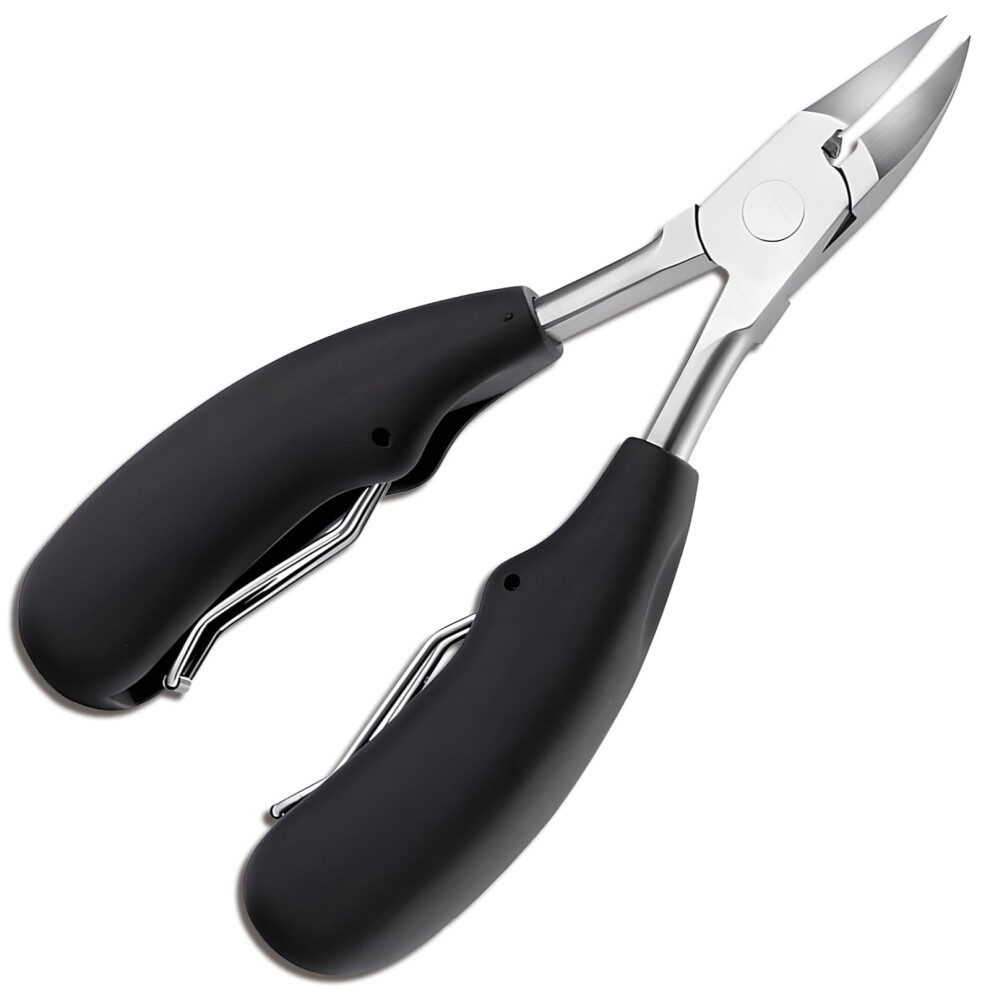 Toenail Clippers with Ultra Sharp Curved Blade, Ingrown Nail Cutter for Seniors and Men