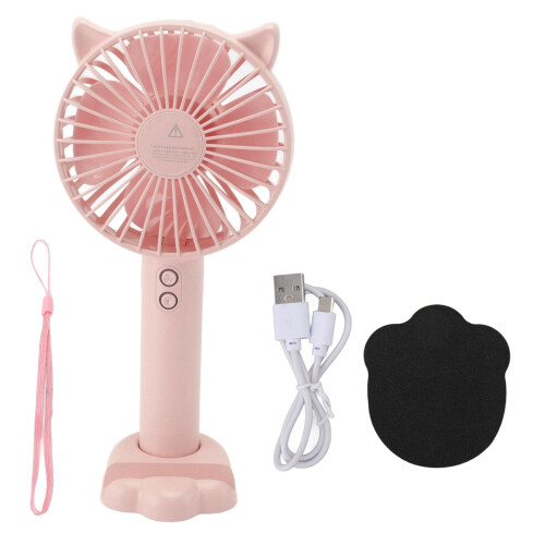 Ventilateur portable rechargeable par USB – 3 vitesses, design compact,
