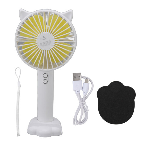 Håndholdt ventilator USB genopladelig 3 hastigheder ABS PC mørkeblå
