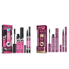 Waterproof Mascara and Eyeliner Set 4D Fiber Lash Volumizing Smudge Proof Long Lasting Duo 10ml