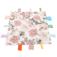 Baby Teething Comfort Towel with Soft Cotton Bee Design for Crib and Stroller Use