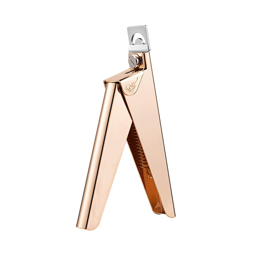 Gold Stainless Steel Nail Clipper With Ushaped Blade For Acrylic Tips And Professional Manicure