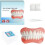 Natural Looking Dentures Set for Adults, Removable False Teeth with Quick Custom Fit Upper and Lower 1