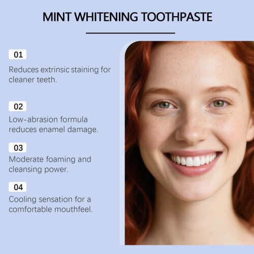 Mint Toothpaste for Stain Removal and Teeth Whitening, Deep Cleaning Action, 3pcs 2