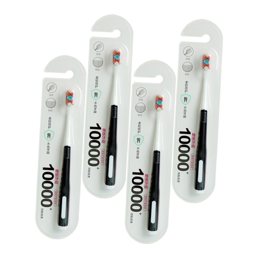 4pcs Soft Bristle Toothbrush for Sensitive Gums Gentle Gum Care Travel Friendly Random Color
