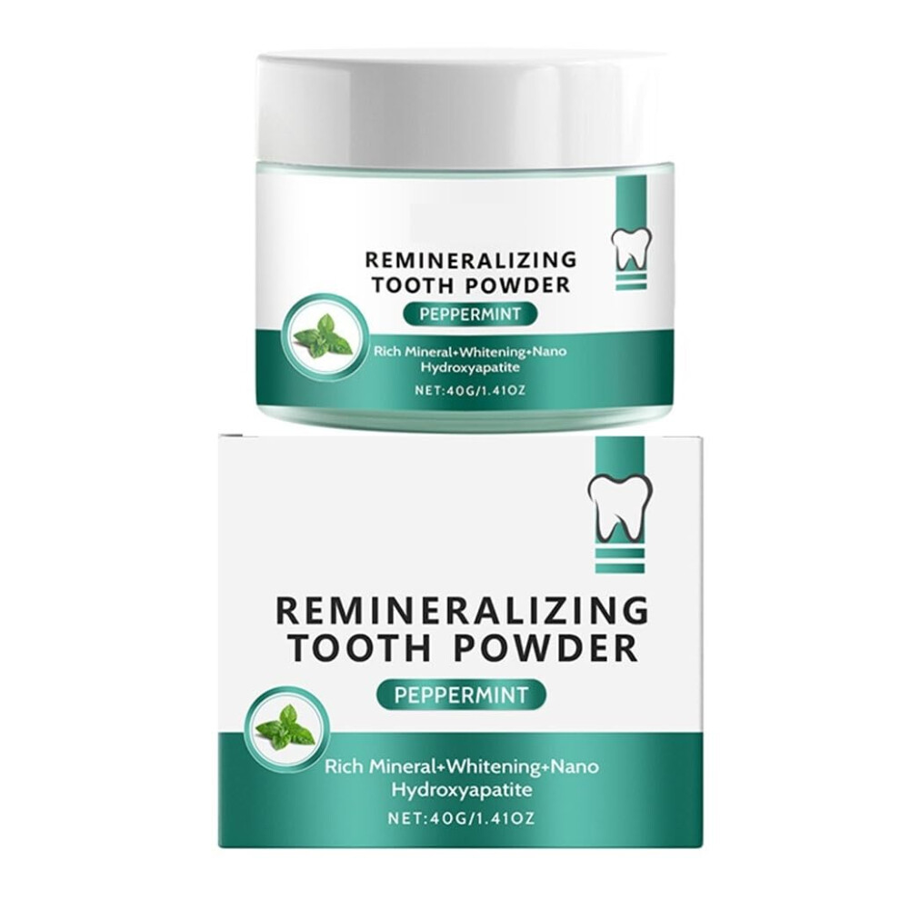 Mint Tooth Powder for Fresh Breath, Deep Plaque Removal and Gum Line Cleaning, 1pcs