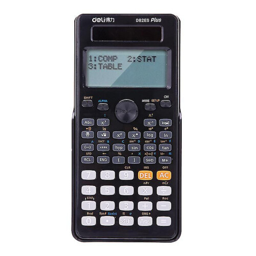(As show, One size) Pxcl Student Math Function Solar Calculator, Black, 170*77*18mm