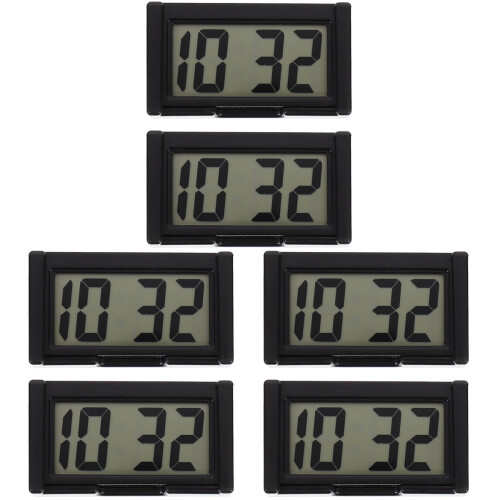 6Ensembles Tableau De Bord Noires Horloges Auto Digitales 1